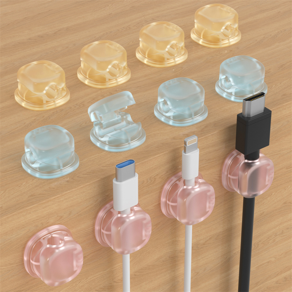 Cable Organizer Magnetic - 3 прозрачных магнитных органайзера для кабелей,
