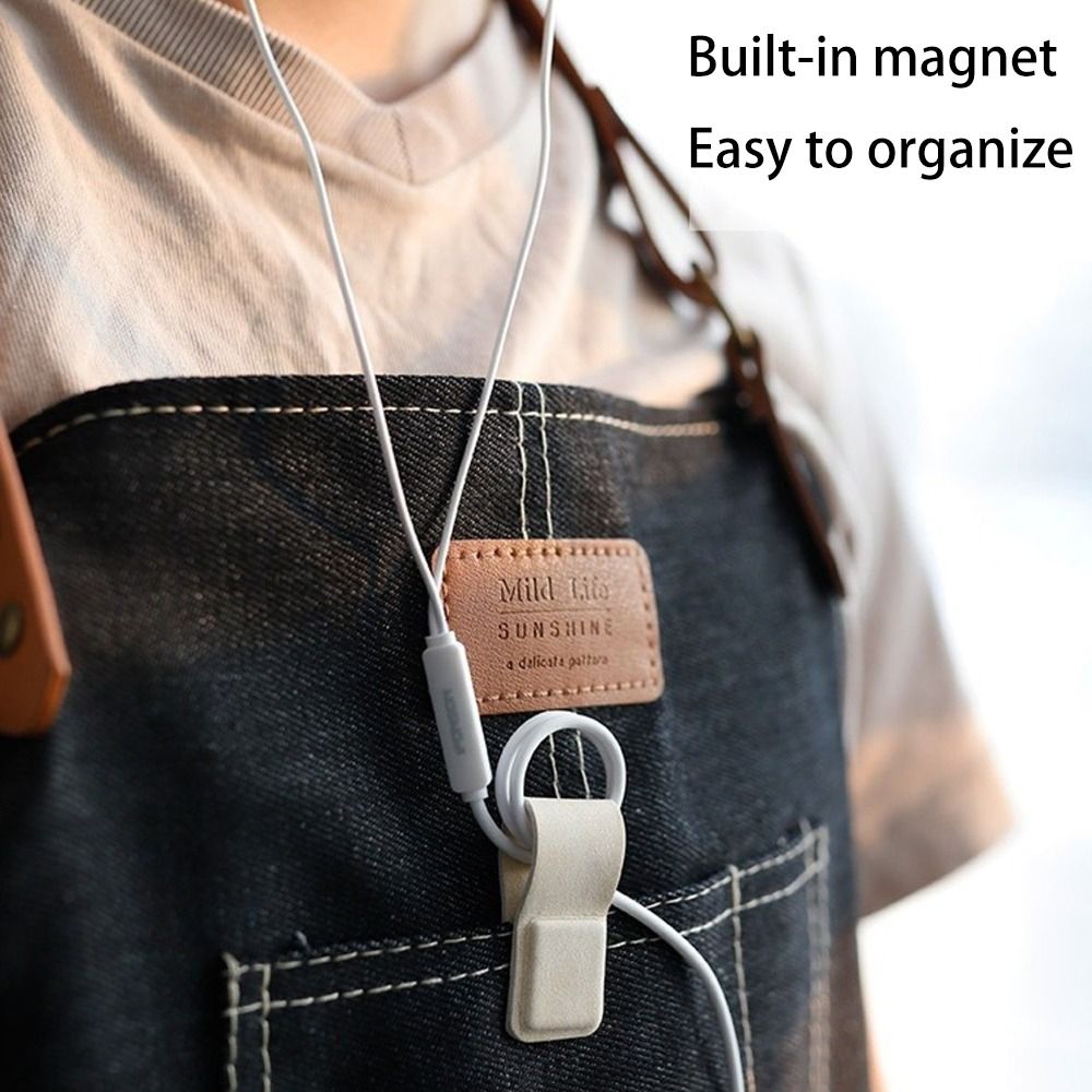 Cable Organizer Magnetic - Новый кожаный зажим для кабеля наушников,