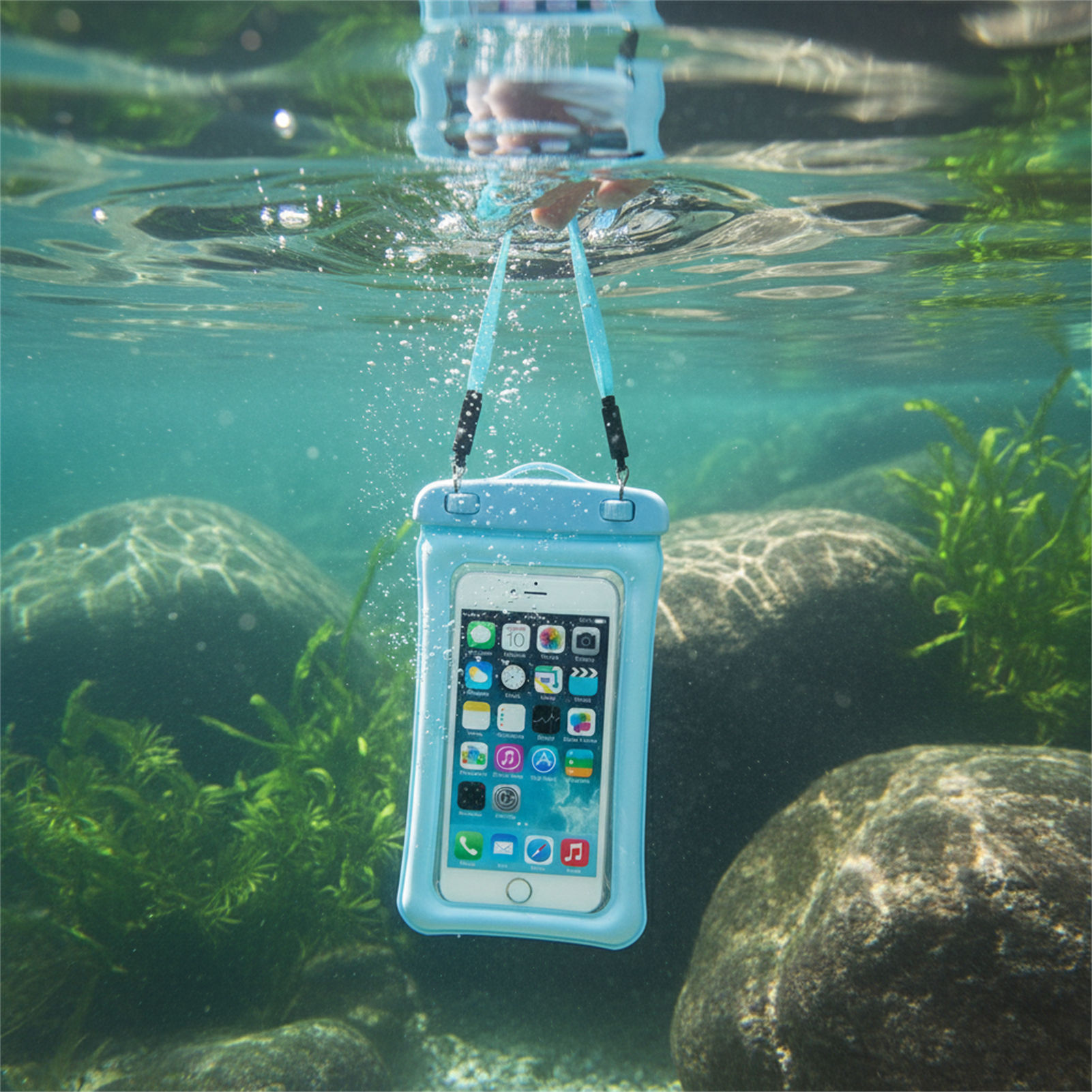 Phone Accessories Organizer - Сине-черная водонепроницаемая сумка для телефона из