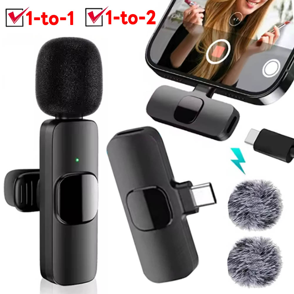 Type C Adapter - Портативный беспроводной петличный микрофон Type-C для