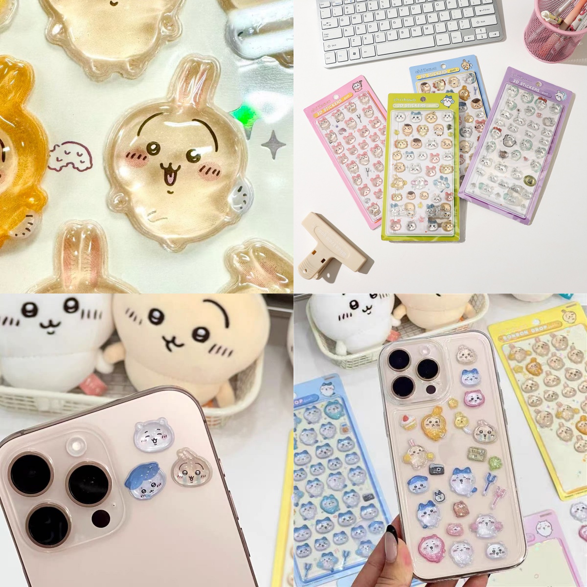 Phone Accessories Aesthetic - 3D-наклейки Chiikawa: эстетичные милые стикеры для