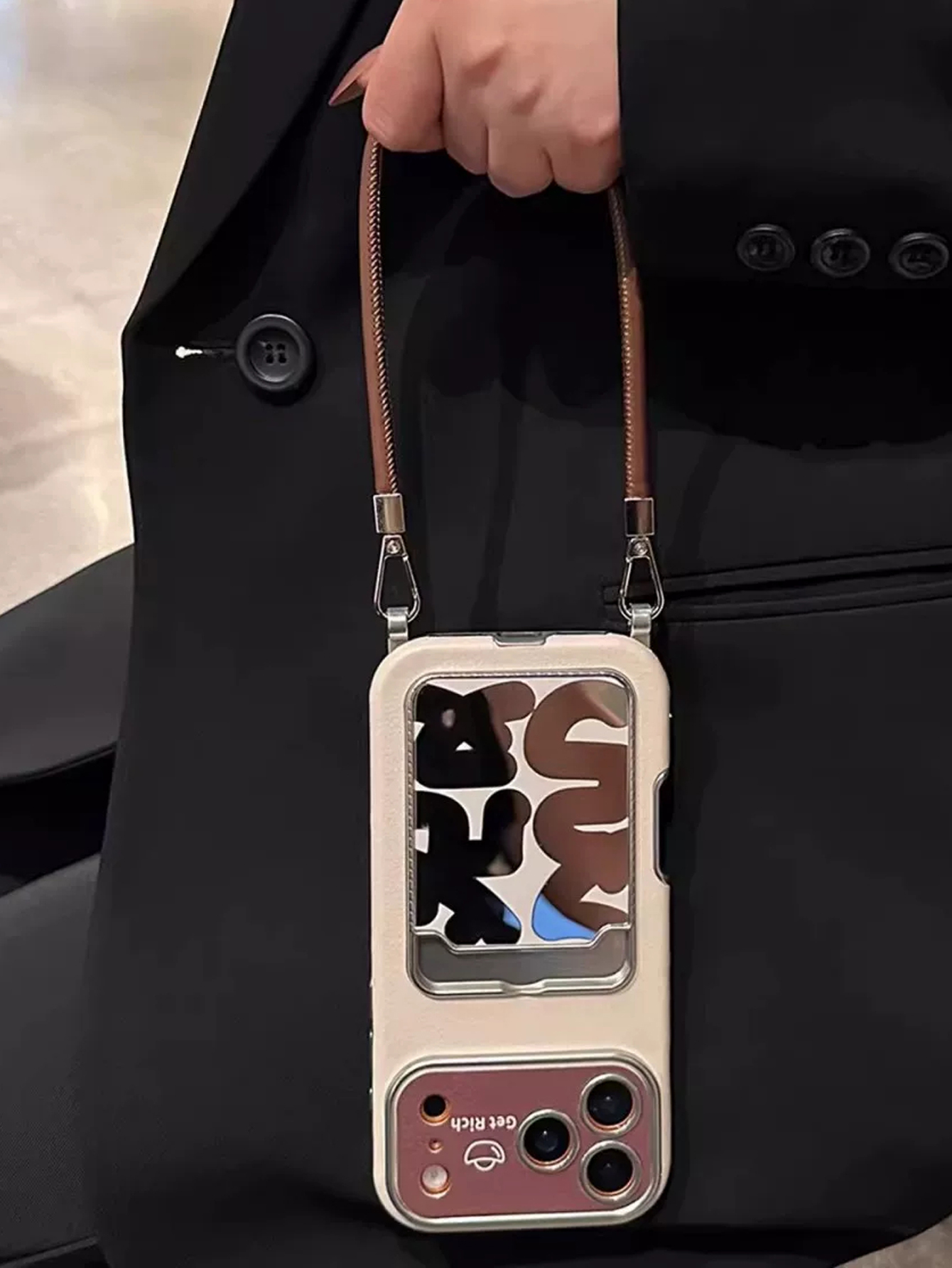 Phone Accessories Holder - Роскошный кожаный чехол-держатель для телефона с