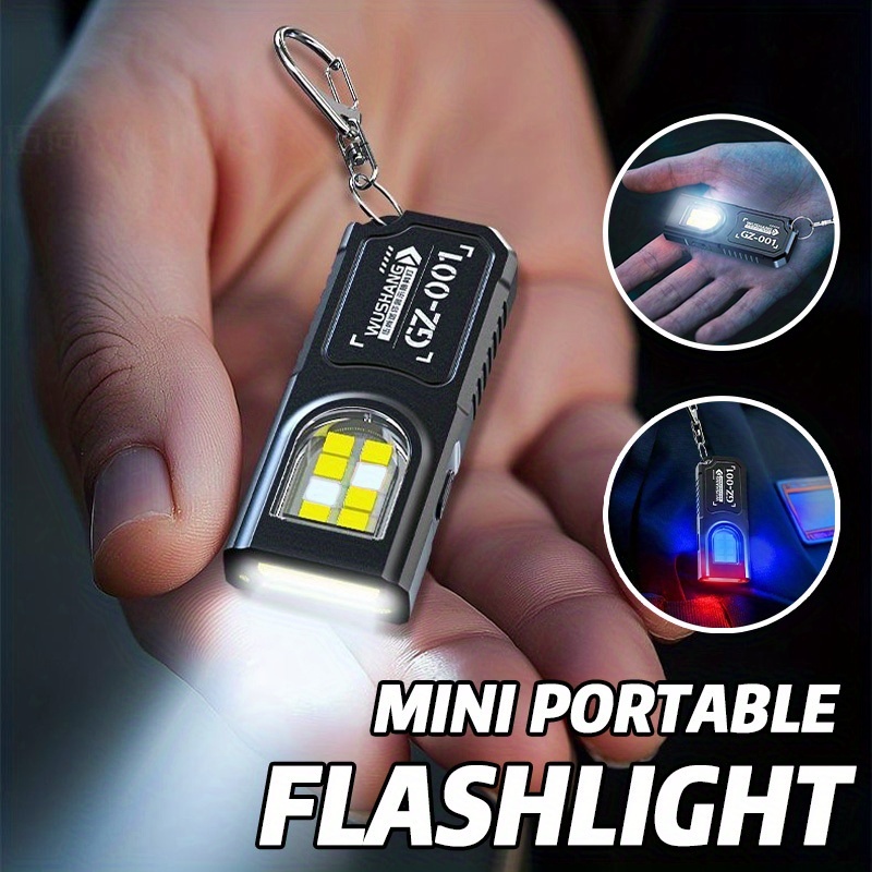 Type C Adapter - Мощный мини-фонарик COB LED на брелоке,