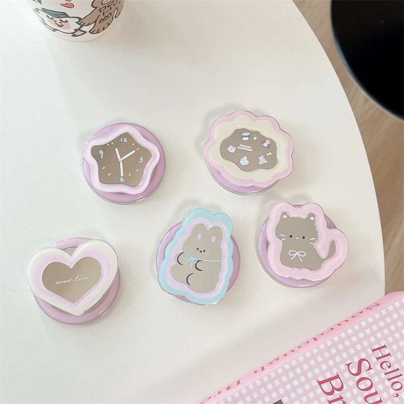 Phone Accessories Aesthetic - Мультяшная телескопическая подставка для телефона с