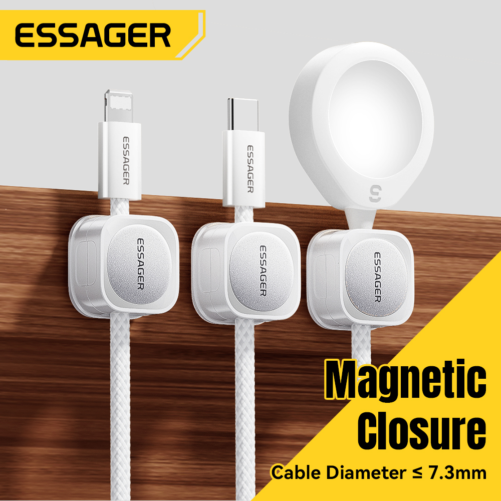 Cable Organizer Magnetic - Магнитные держатели-органайзеры для кабелей Essager (3/6