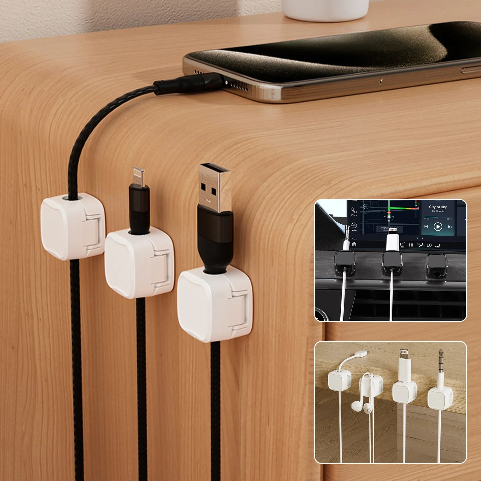 24/6 шт. магнитные зажимы для  – обзор и цена Cable Organizer Magnetic